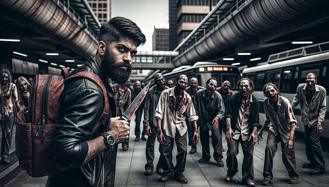 Download free HD stock image of Ai Generated Man Free ai generated man zombies illustration
