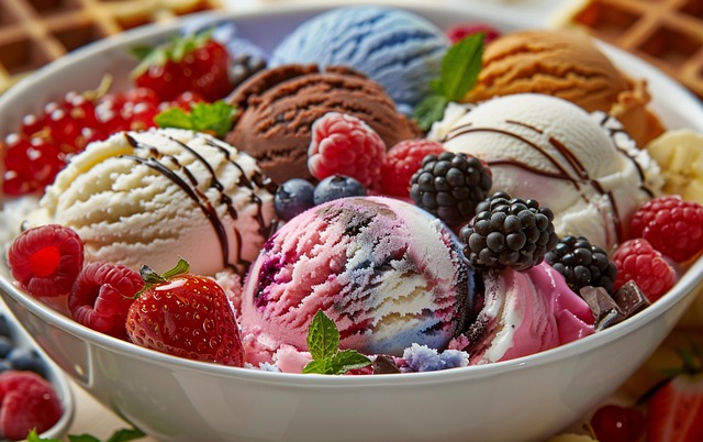 Free ice cream delicious strawberry illustration