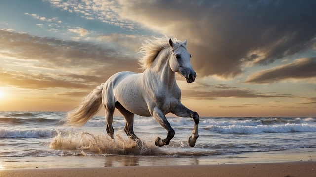 Free horse white majestic illustration