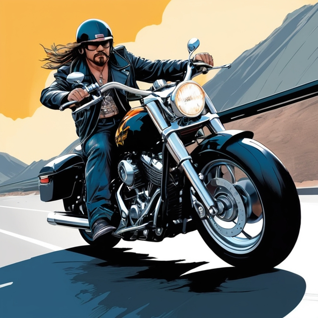 Free ai generated motorcycle road illustration