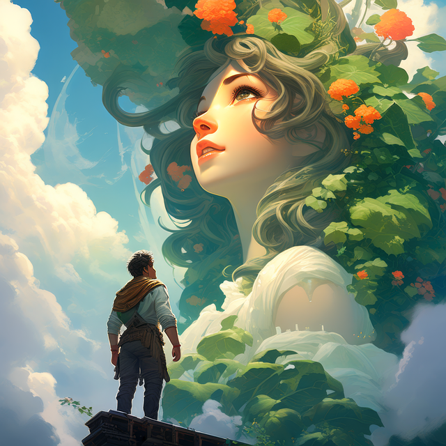 Free ai generated man dream illustration