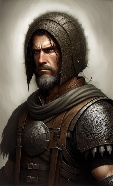Free man warrior mercenary illustration