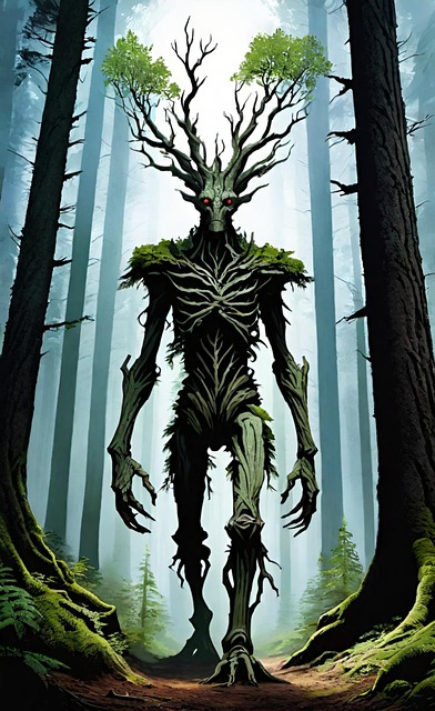 Free ai generated giant trees illustration