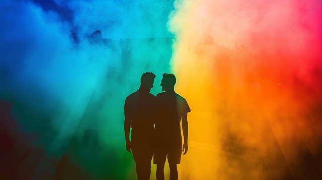 Free love couple men illustration