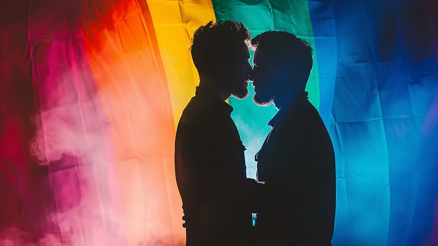Free love couple men illustration