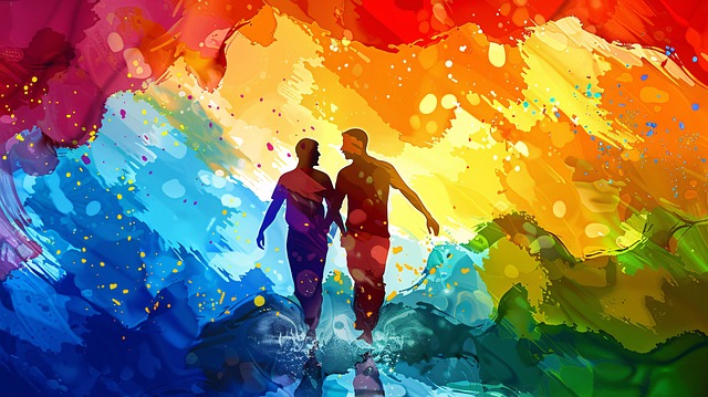 Free love nature couple illustration
