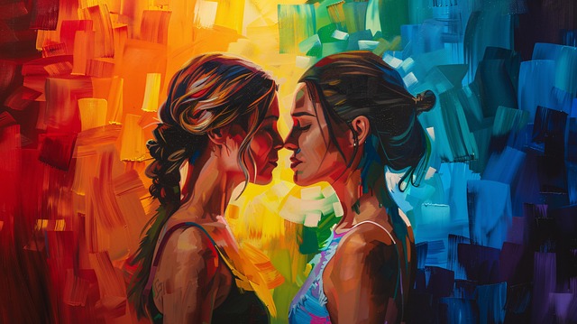 Free love couple women illustration