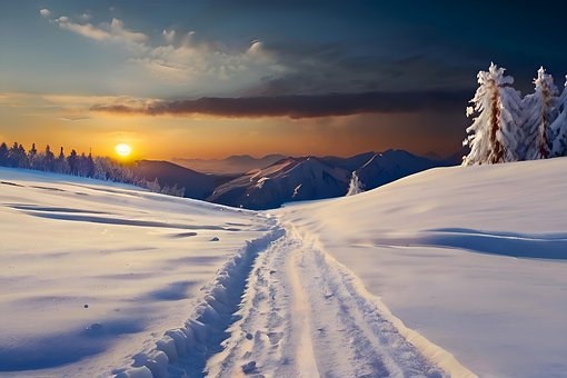 Invierno, Nieve, Paisaje, Montaña, Frío