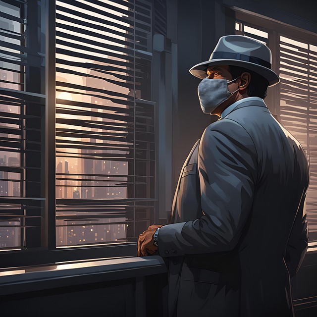 Free grayshirt noir detective illustration