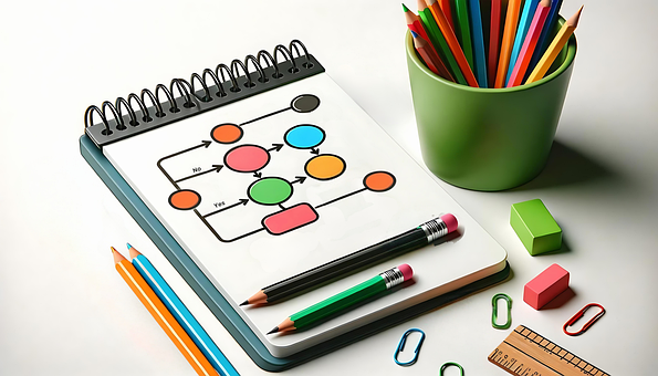 Ai Generiert, Notizbuch, Flussdiagramm