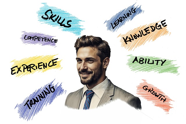 Free businessman success skills illustration