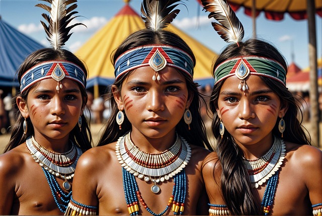 Free ai generated children native illustration