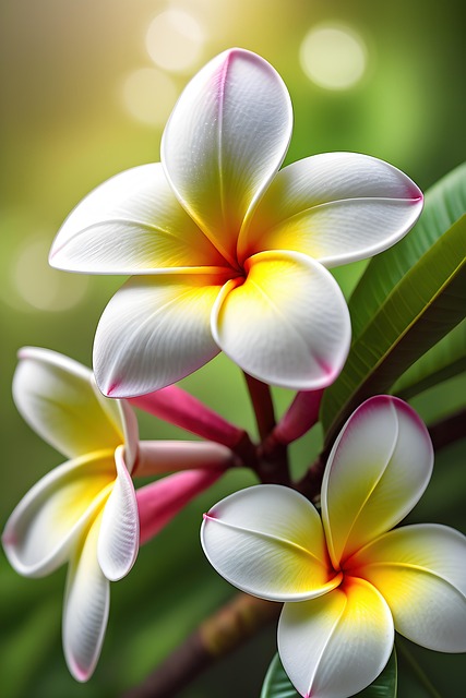Free plumeria nature flower illustration