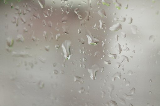 Regndråbe, Regn, Vindue, Dråber, Disk