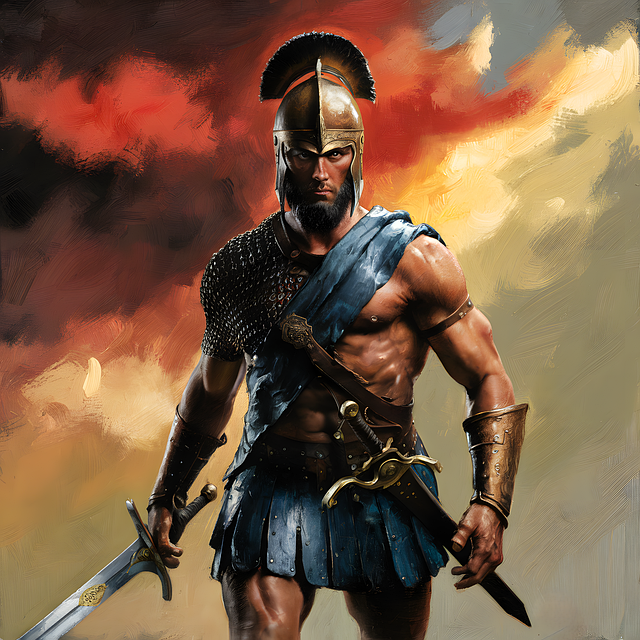 Free ai generated man knight illustration