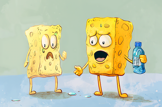Free ai generated sponges dehydrated illustration