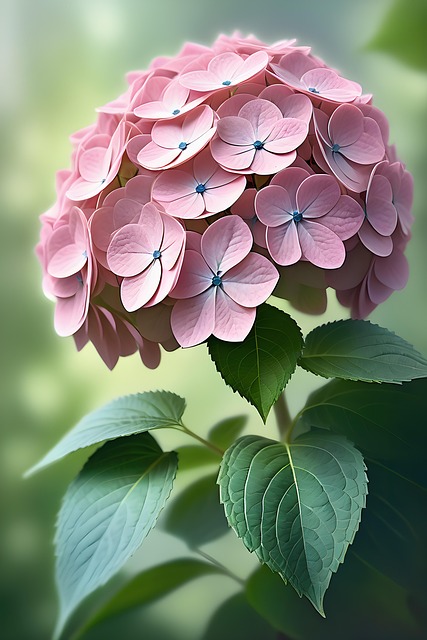 Free ai generated flower hydrangea illustration