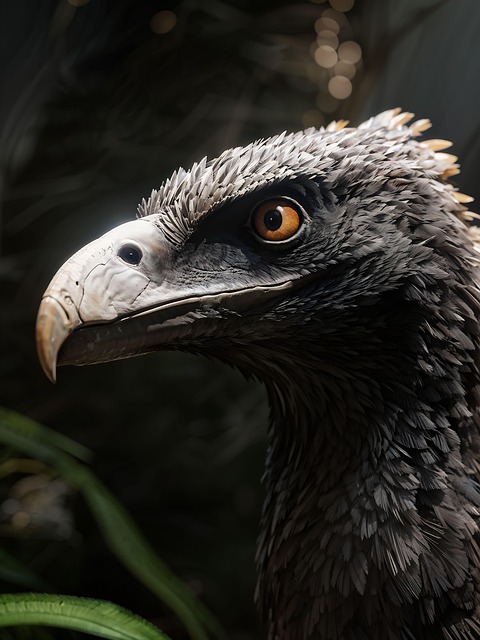 Free primeval bird extinct animal illustration