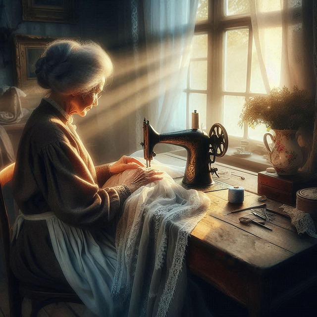 Free ai generated woman senior illustration