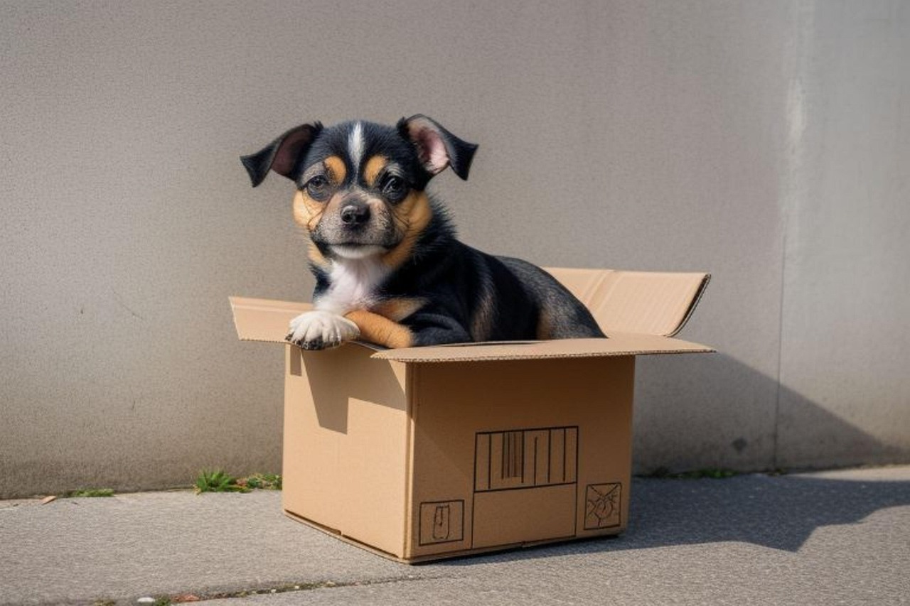 Download Abandoned Dog, Pity, Cute. Royalty-Free Stock Illustration