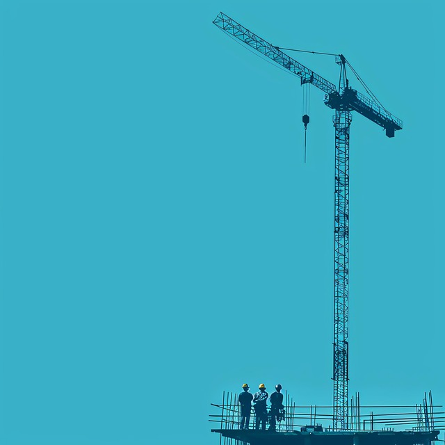Free construction crane workers illustration
