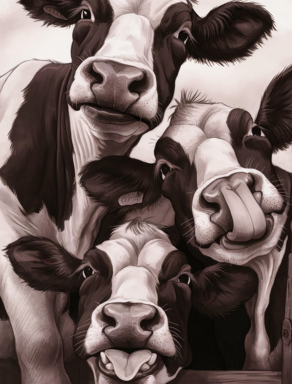 Download free HD stock image of Ai Generated Cows Free ai generated cows cattle illustration