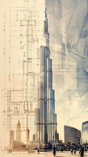 Free ai generated buildings architecture illustration