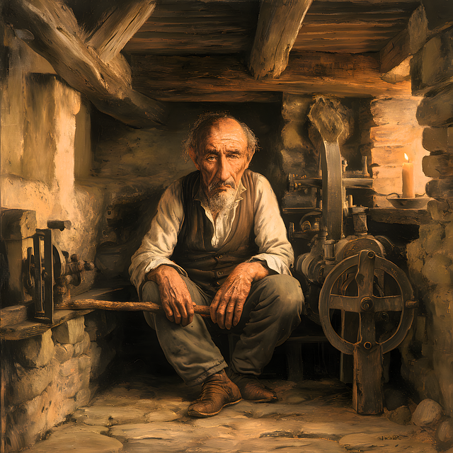 Free ai generated man craftsman illustration