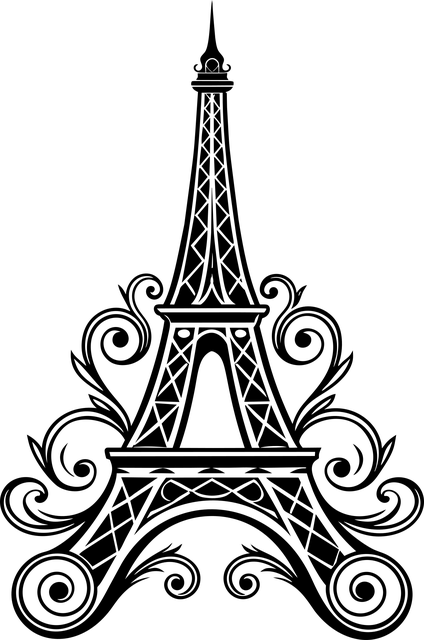 Free ai generated eiffel tower monument vector