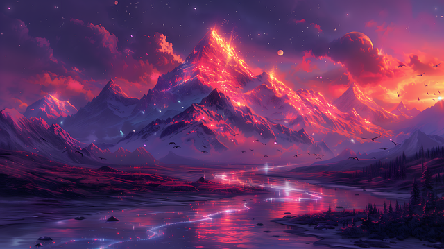 Free ai generated moutains majestic illustration