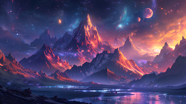 Free ai generated moutains majestic illustration