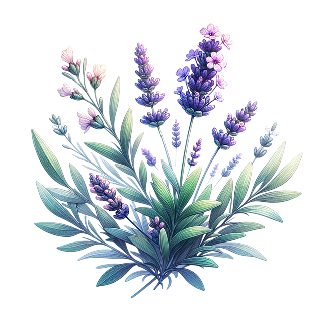 Free lavender flowers bloom illustration