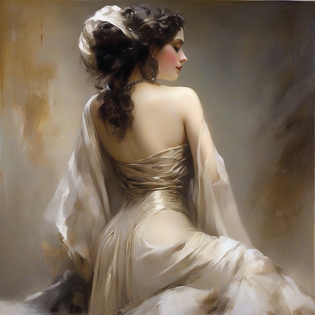 Free woman feminine pose illustration
