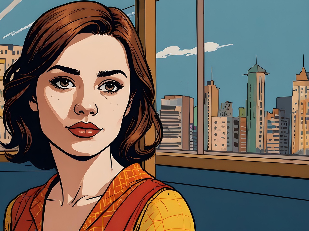 download-woman-comic-book-style-female-superhero-royalty-free-stock