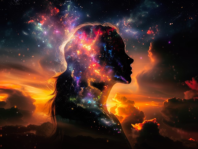 Free consciousness enlightenment soul illustration