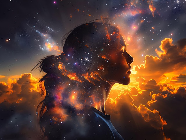 Free consciousness enlightenment soul illustration