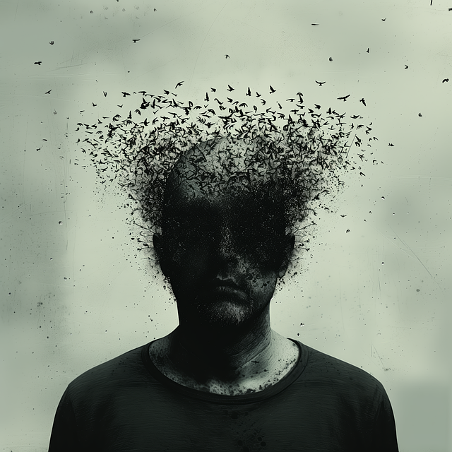 Free anxiety depression fear illustration