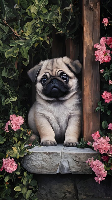 Free Pug Puppy illustration and picture