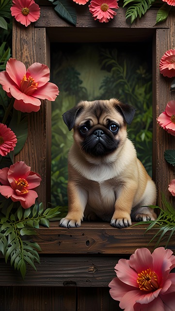 Free Puppy Pug illustration and picture