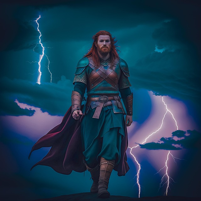 Free man thor superhero illustration