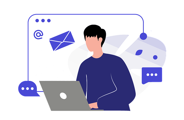 Free man internet computer illustration