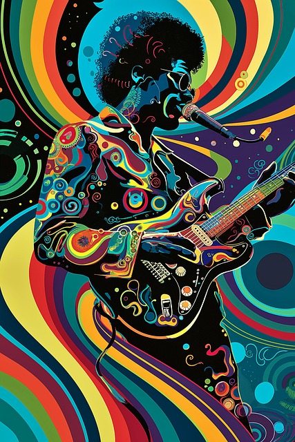 Free afro funky attach illustration