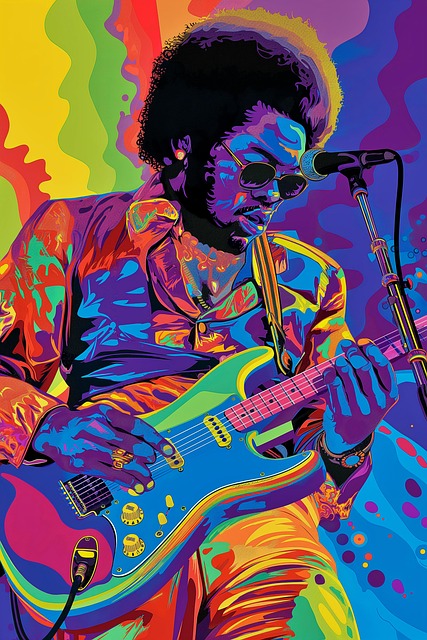 Free afro funky attach illustration