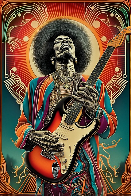 Free afro funky attach illustration