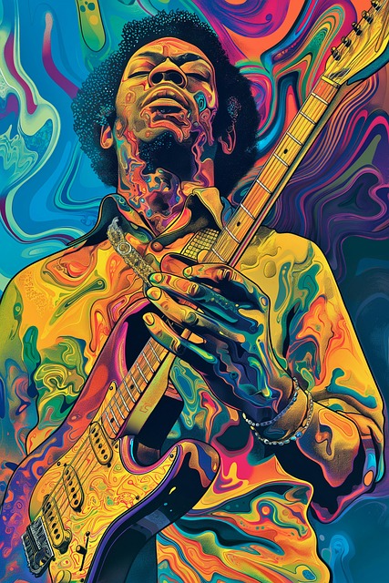 Free afro funky attach illustration