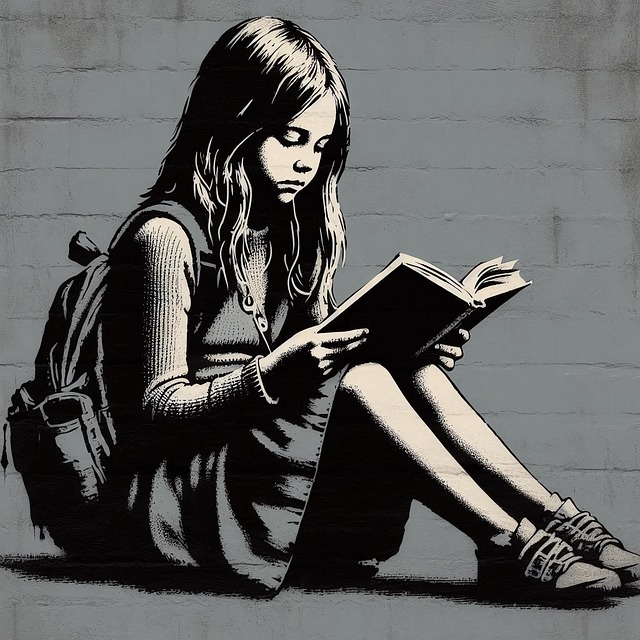 Free mural stancil character illustration