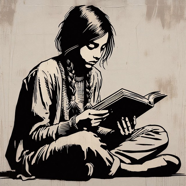Free mural stancil character illustration