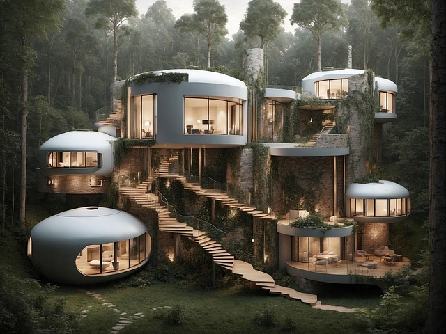 Free ai generated building architecture illustration