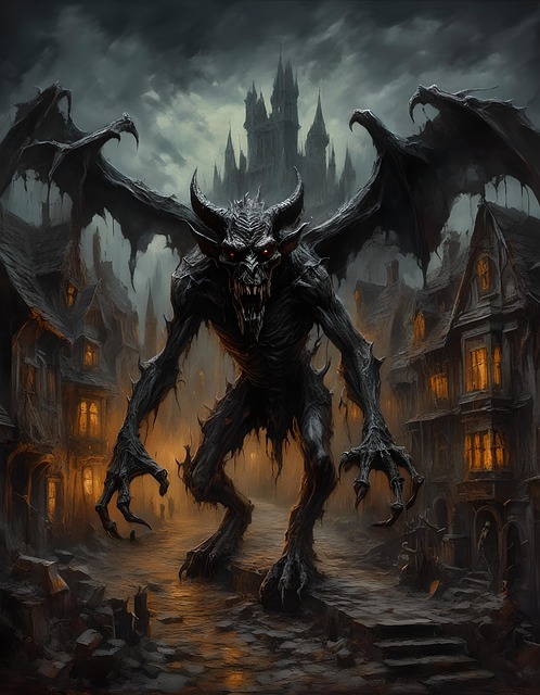 Download free HD stock image of Ai Generated Gargoyle Free ai generated gargoyle middle ages illustration