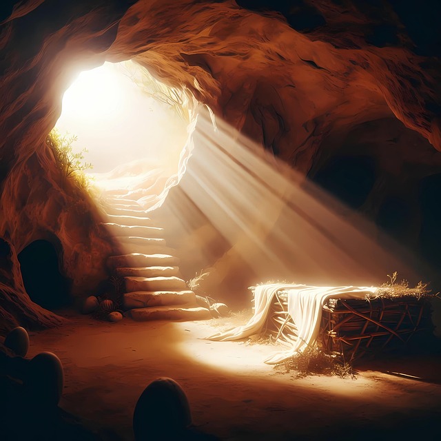 Free ai generated resurrection tomb illustration